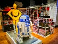 C3PO and R2D2 LEGO toys brand displaying at a toy department, Pitt st. Mall.